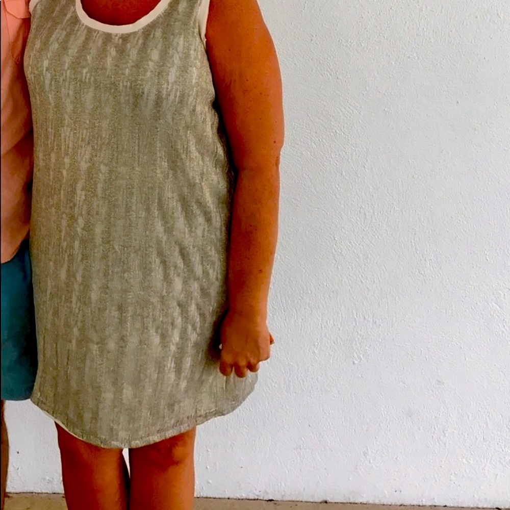 Women’s gold metallic dress